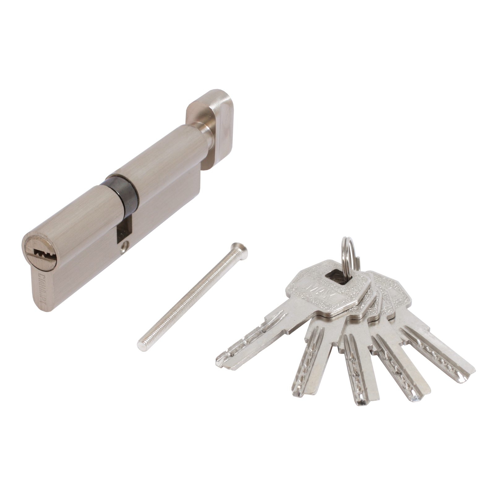 Стандарт MAX 100 (45х55В) SN 5кл мат.никель перф.ключ/верт. Цилиндровый механизм (60,10)