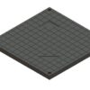 Крышка PolyMax Basic пластиковая черная к дождеприемнику-пескоуловителю 400х400