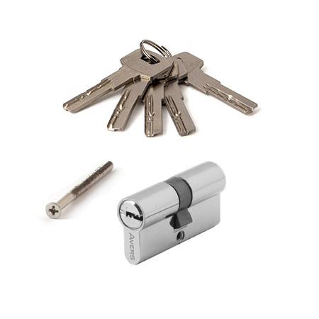 AVERS ZM-70-CR хром перф. кл/кл 5кл. Цилиндровый механизм (100,10)