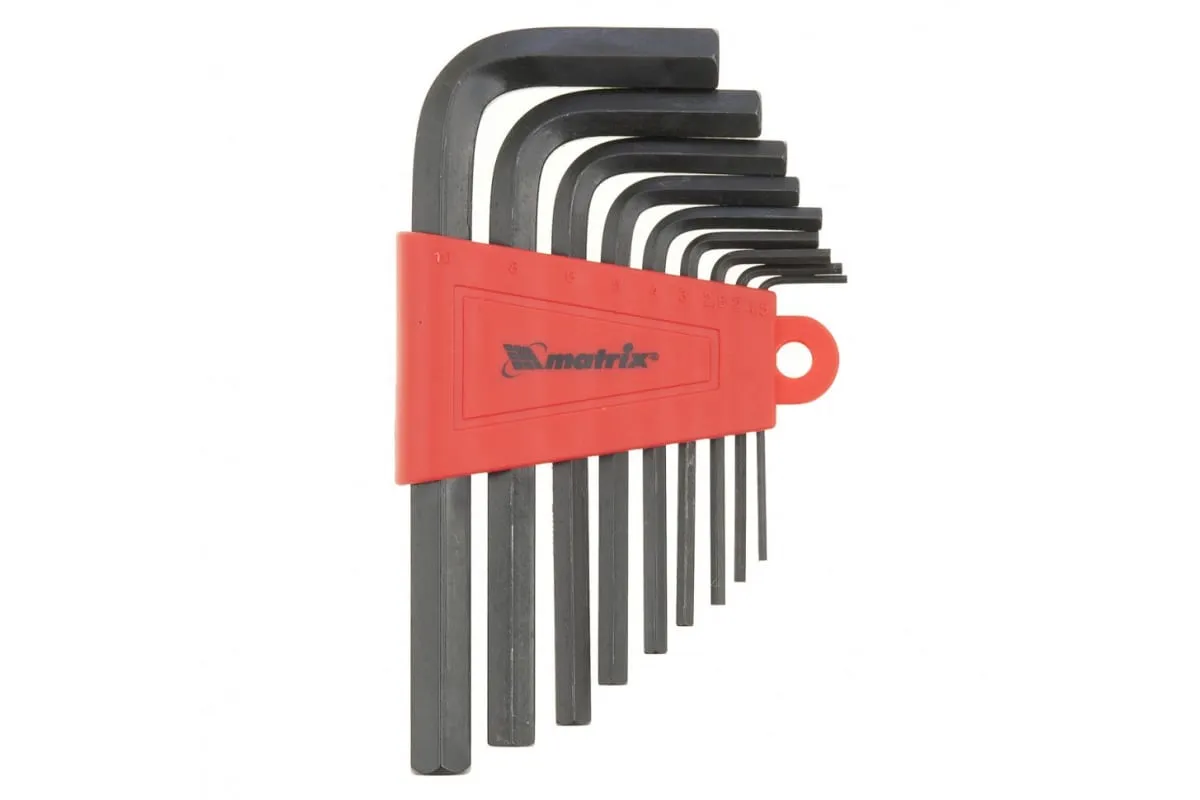 Набор ключи шестигранные короткие (1,5 - 10 мм) CrV 9 шт 11226 — изображение 2