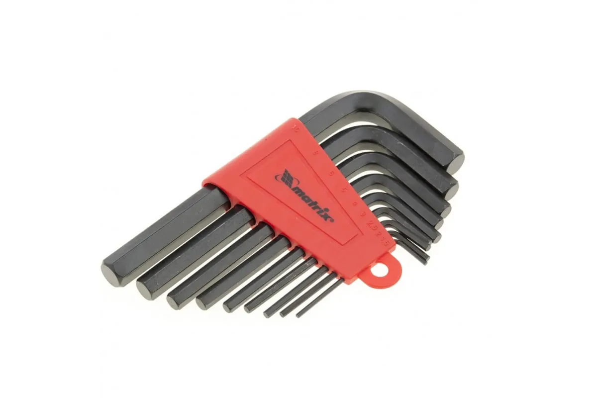 Набор ключи шестигранные короткие (1,5 - 10 мм) CrV 9 шт 11226 — изображение 3