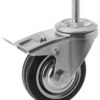 Колесо поворотное SCtB 97 85 мм резина с болтом и тормозом (F)