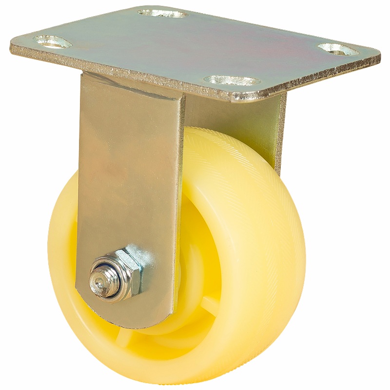 Колесо большегрузное, нейлоновое, с площадкой, неповоротное, с шарикоподшипником 100 мм (Fcdn 46)