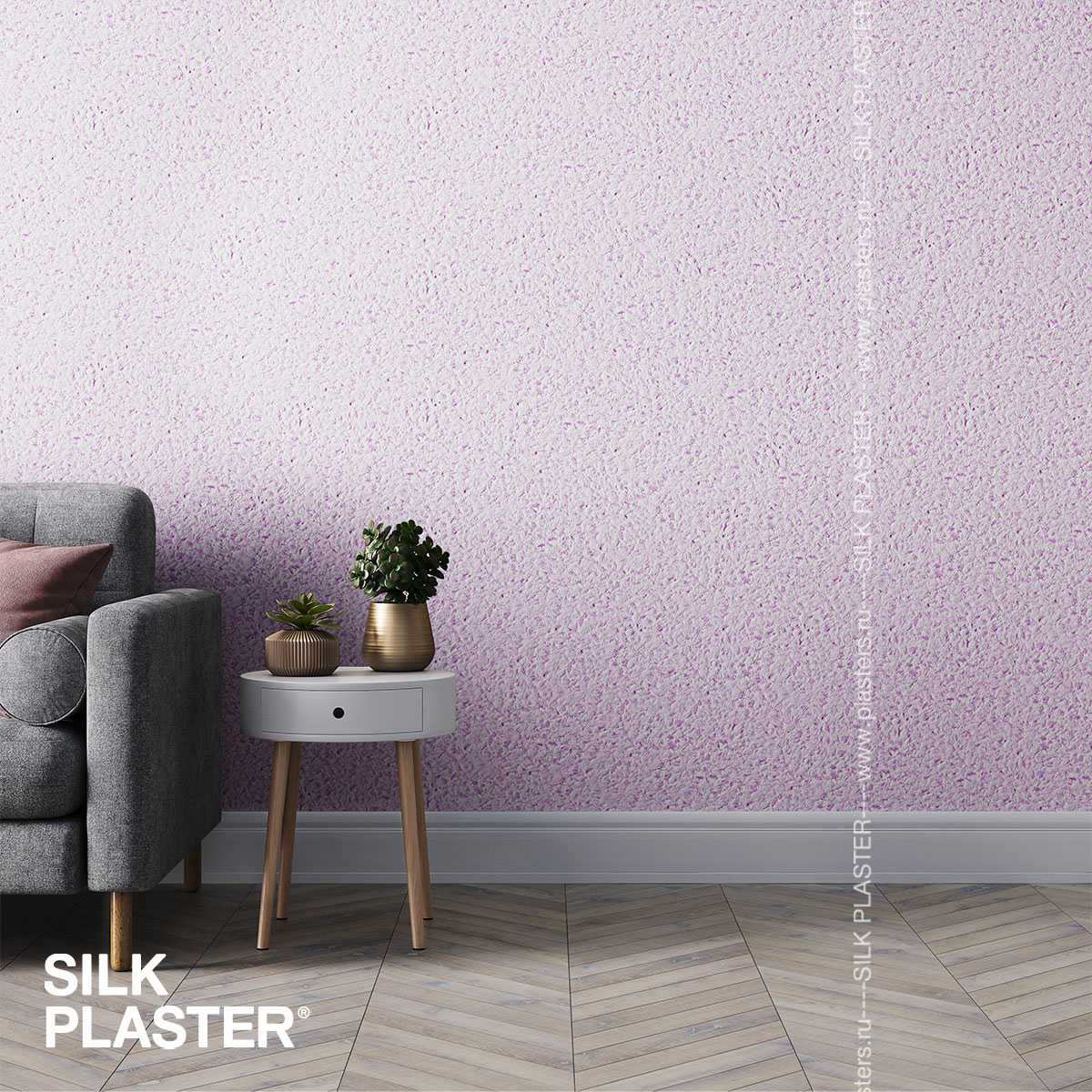 Жидкие обои Silk Plaster Жидкие обои Жидкие обои Air line 612, Розовый Фиолетовый — изображение 2