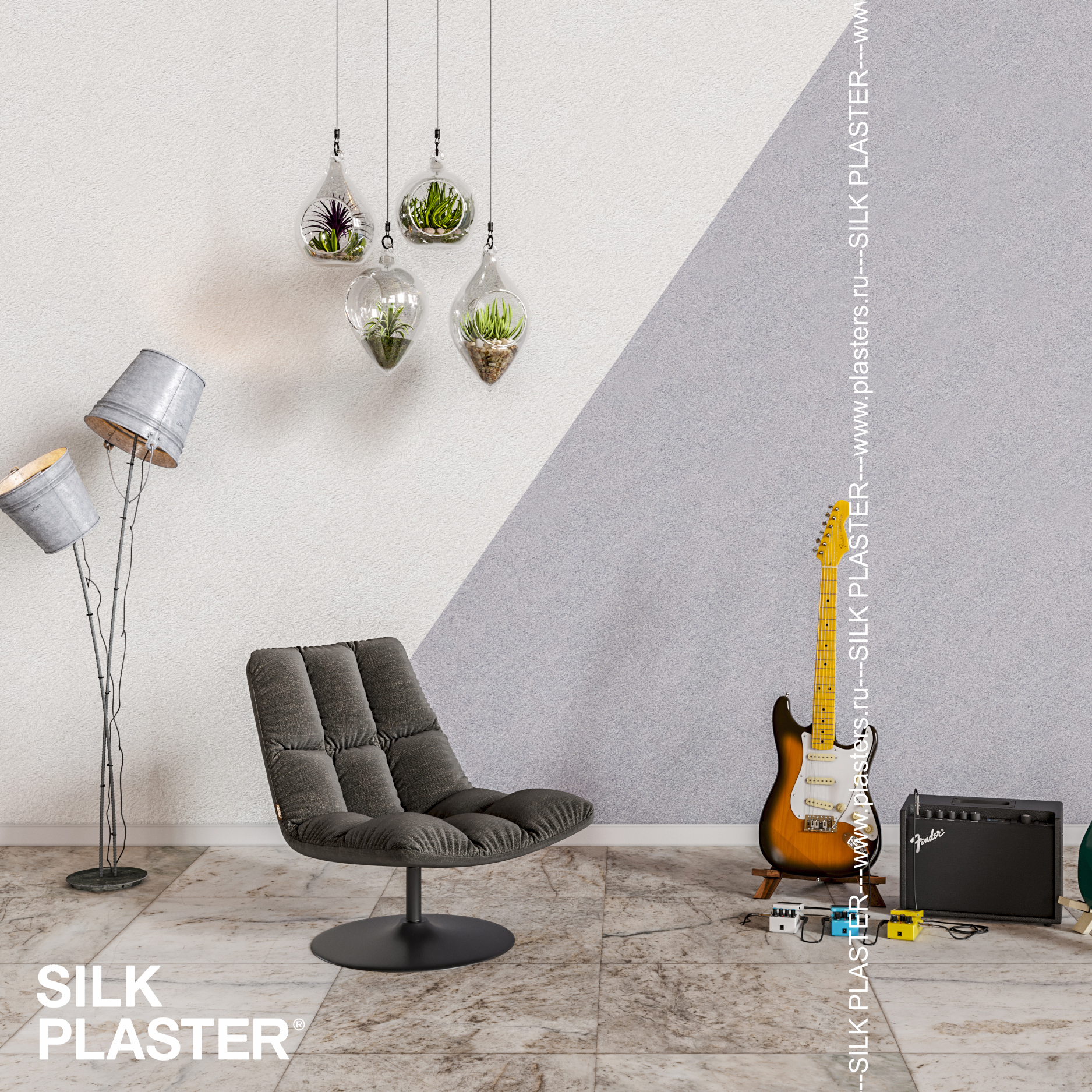 Жидкие обои Silk Plaster Жидкие обои Шёлковая штукатурка Art Design 253, Белый — изображение 7