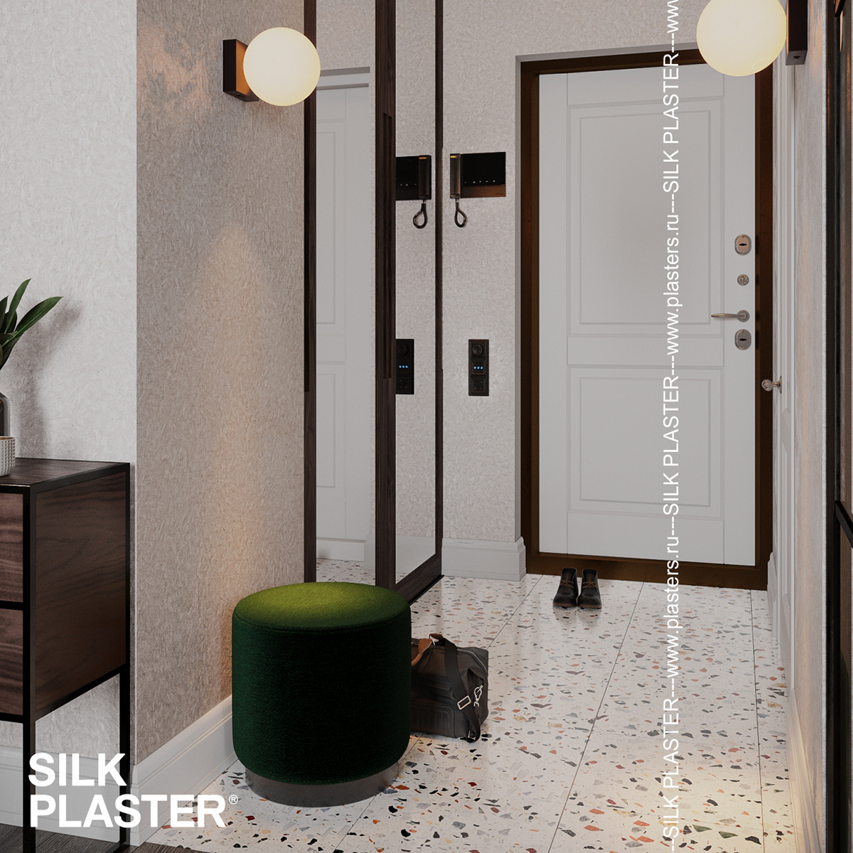 Жидкие обои Silk Plaster Жидкие обои Шёлковая штукатурка Art Design 253, Белый — изображение 6