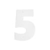 Цифра дверная Пермь "5" белая 60 мм