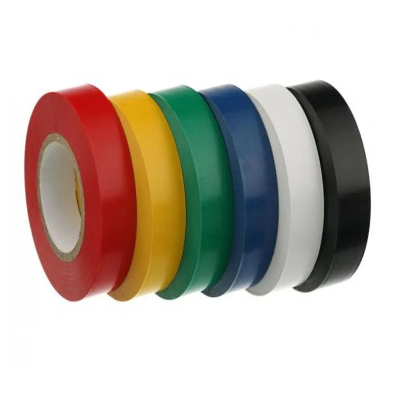 Изоляционная лента НАБОР(5шт,) ПВХ 15мм х10м (красный, синий, желтый, белый, чёрный) — изображение 2