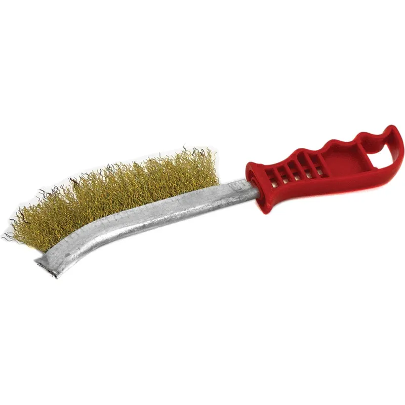 Корщетка с изогнутой пластиковой ручкой стальная тип А — изображение 4