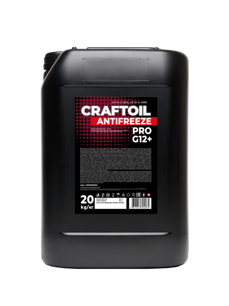Craftoil Antifreeze RED PRO G12+ 20кг