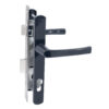 БУЛАТ ЗВ4-1.25.01.7016 антрацит БЕЗ МЦ Замок для КАЛИТКИ врезной с ручкой