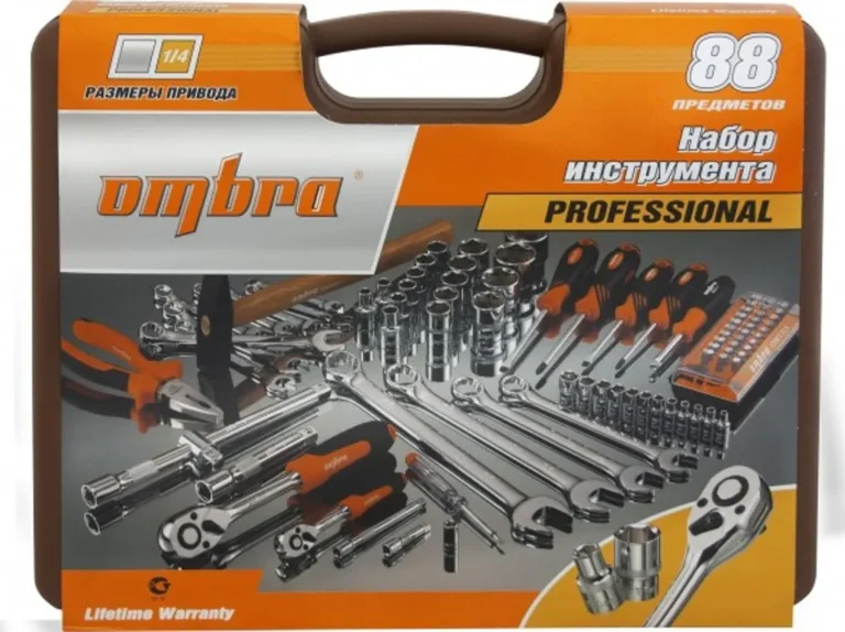 "Набор инструмента универсальный 1/4"", 1/2""DR, 88 предметов, OMT88S 062-55015" — изображение 5