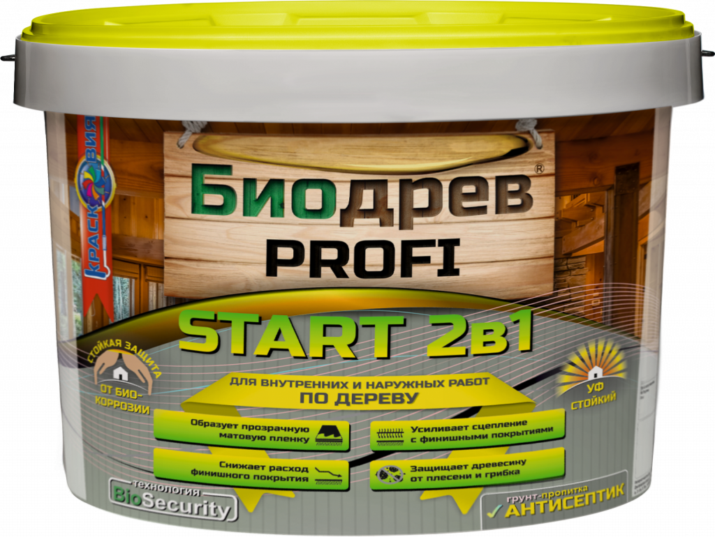 Биодрев PROFI «START 2в1» (грунт-пропитка с защитой от плесени и грибка) — изображение 6