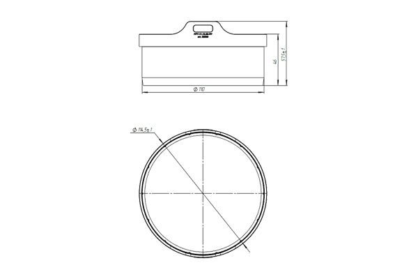 Патрубок переходник PolyMax Basic пластиковый для лотков водоотводных пластиковых 8050-М/8010-М — изображение 2