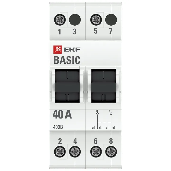 Трехпозиционный переключатель 2P 40А EKF Basic — изображение 2