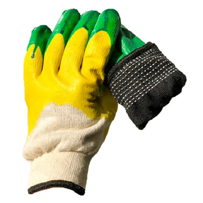 Перчатки х/б с двойным латексным покрытием, утеплённые