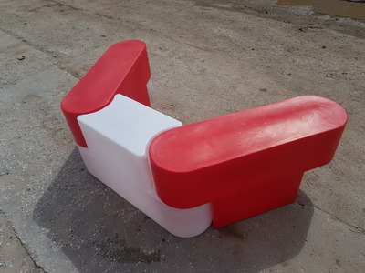 Барьер для ограждения картинг-трасс Т-образной формы 1000x300x510мм — изображение 8