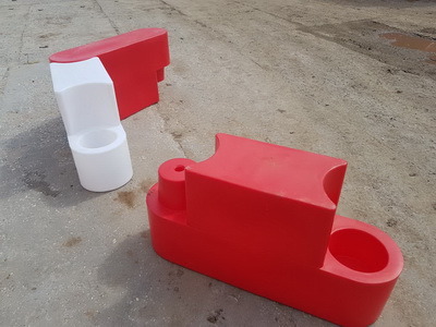 Барьер для ограждения картинг-трасс Т-образной формы 1000x300x510мм — изображение 9