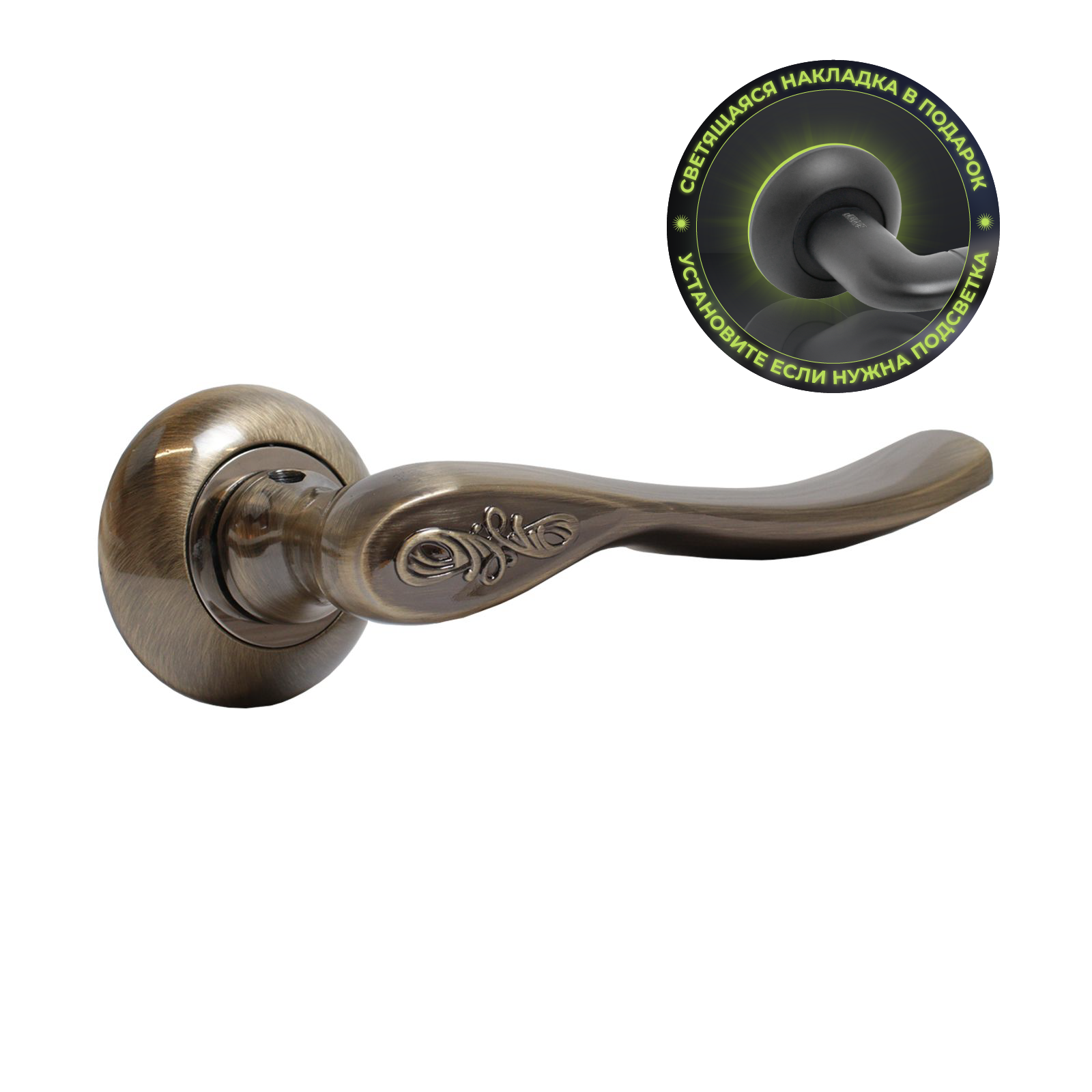 АЛЛЮР АРТ "ШЭРОН" AB (1700) ст.бронза С НАКЛАДКОЙ Комплект ручек (20)