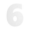 Цифра дверная Пермь "6" белая 100 мм