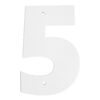 Цифра дверная Пермь "5" белая 140 мм