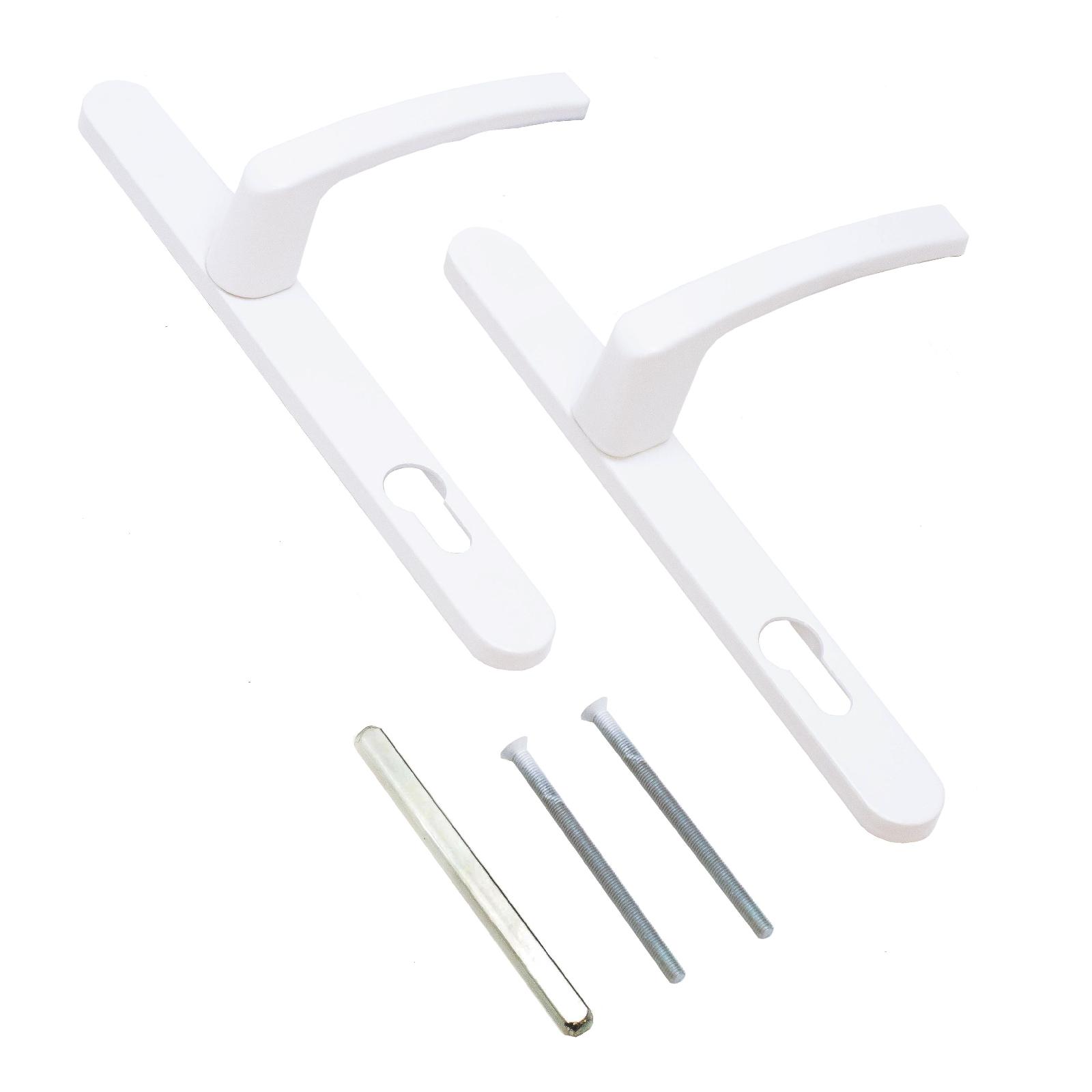 ЛДМ АГН-85.25.67-75 RAL9016 бел. с пружин. м/о 85 "под пальчики" Комплект ручек (12,3!!!)