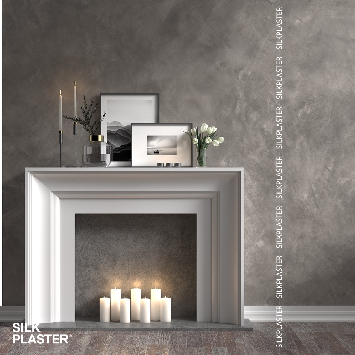 Жидкие обои Silk Plaster Декоративное покрытие CORSICO 02-307, Коричневый