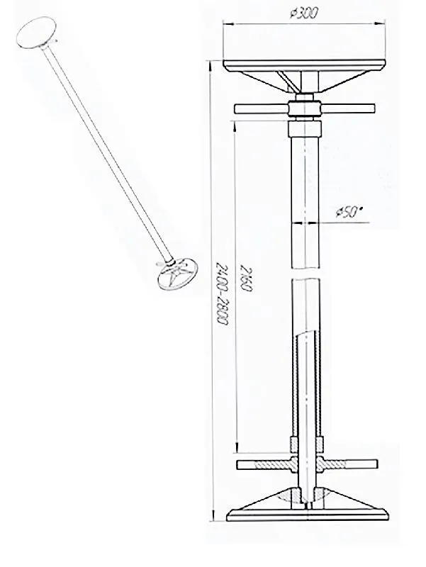 Стойка распорная к крану HGS-G200Y-30