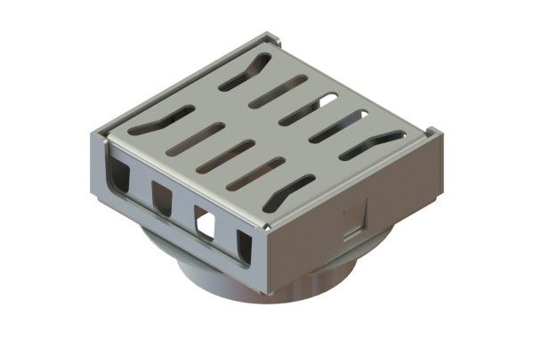 Трап водоотводной 150х150 из нержавеющей стали — изображение 3