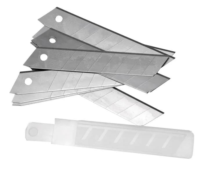 Лезвие для ножа технического 18 мм ( 10 шт.) "отламывающиеся" в пенале — изображение 5