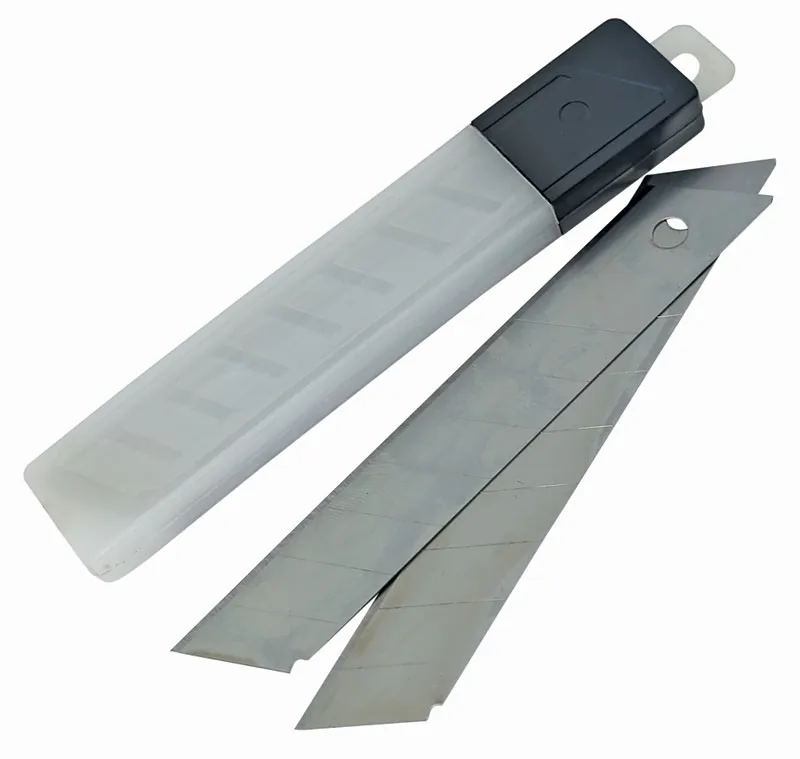 Лезвие для ножа технического 18 мм ( 10 шт.) "отламывающиеся" в пенале