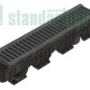 Лоток водоотводный пластиковый PolyMax Basic DN150 h217 с решеткой пластиковой ячеистой кл. А15 (комплект)