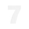 Цифра дверная Пермь "7" белая 60 мм