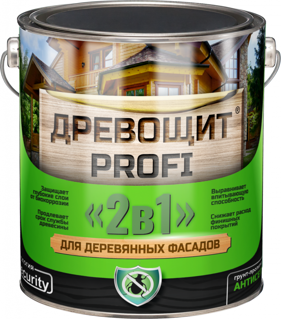 Древощит PROFI "2в1" (грунт-пропитка с защитой от плесени и грибка) — изображение 2
