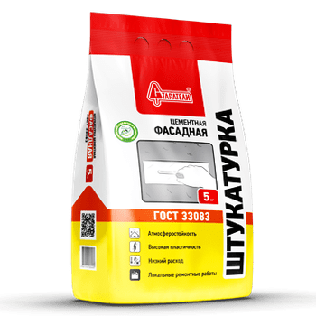 Штукатурка цементная "Фасадная" ГОСТ 33083 5 кг