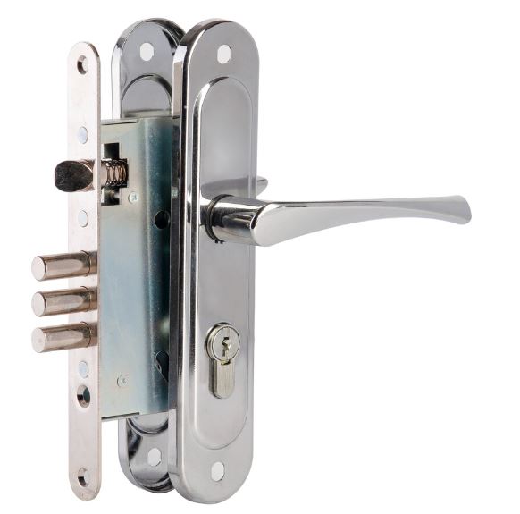 Д-град Зенит ЗВ4.009/17 хром м/о 55 мм 4кл. Замок врезной с/руч. (10)