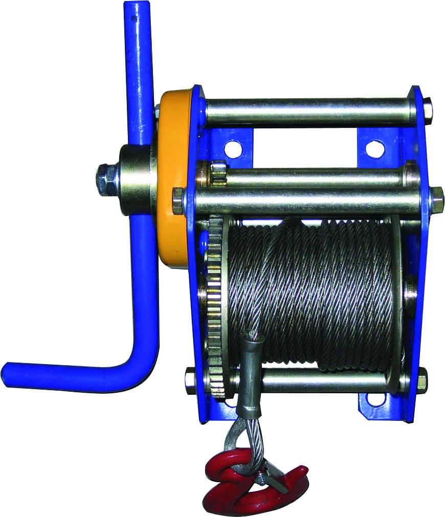"Лебедка ручная барабанная ""Дина-2"" с блоком, трос-40м." — изображение 2