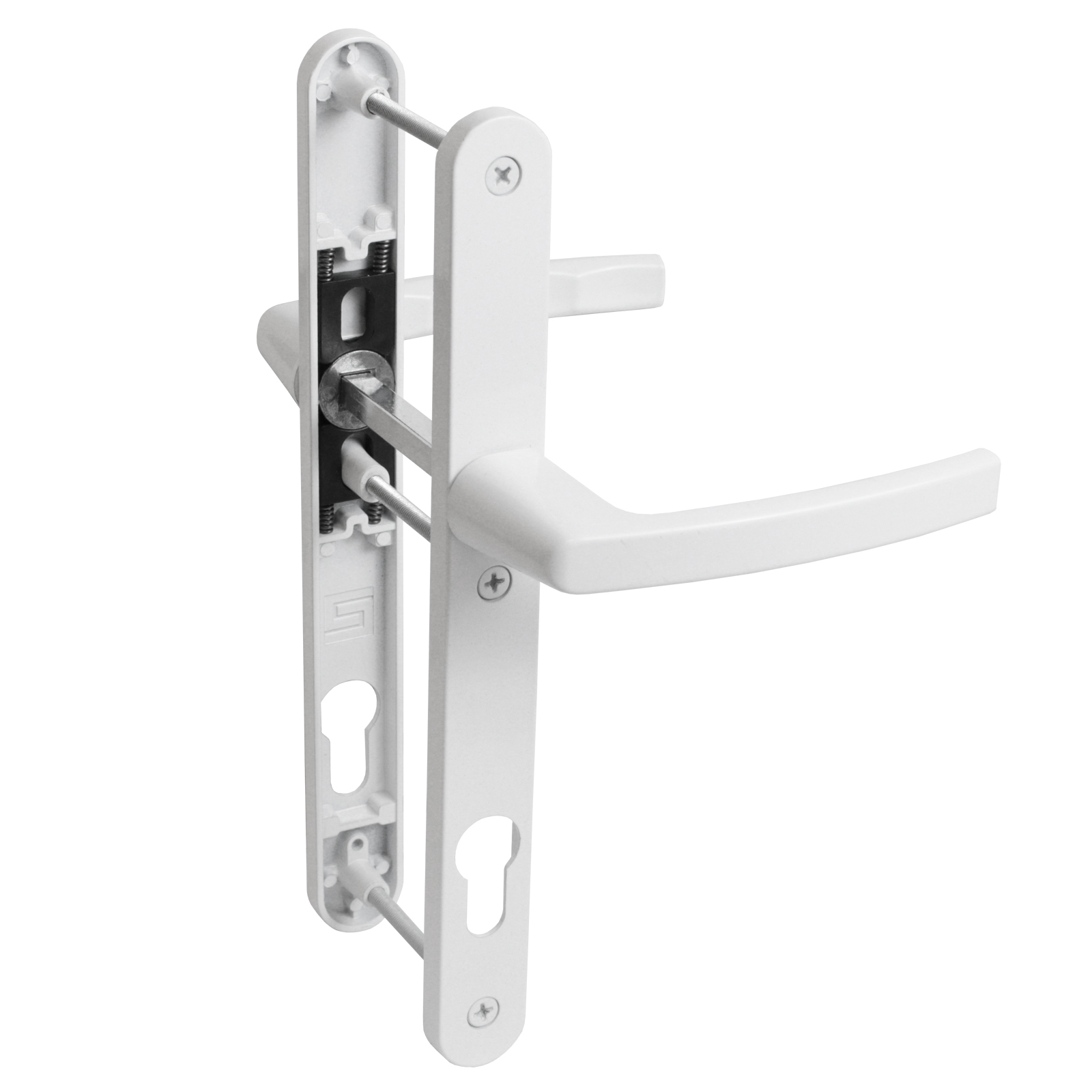 БУЛАТ РФ 92.25.02.9016 УРАЛ белый с пружин. м/о 92 "под пальчики" для узкопроф. Комплект ручек (30)