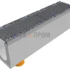 Лоток водоотводный бетонный Super DN150 h=275 с решеткой чугунной ВЧ (комплект) кл. D400 с вертикальным водосливом