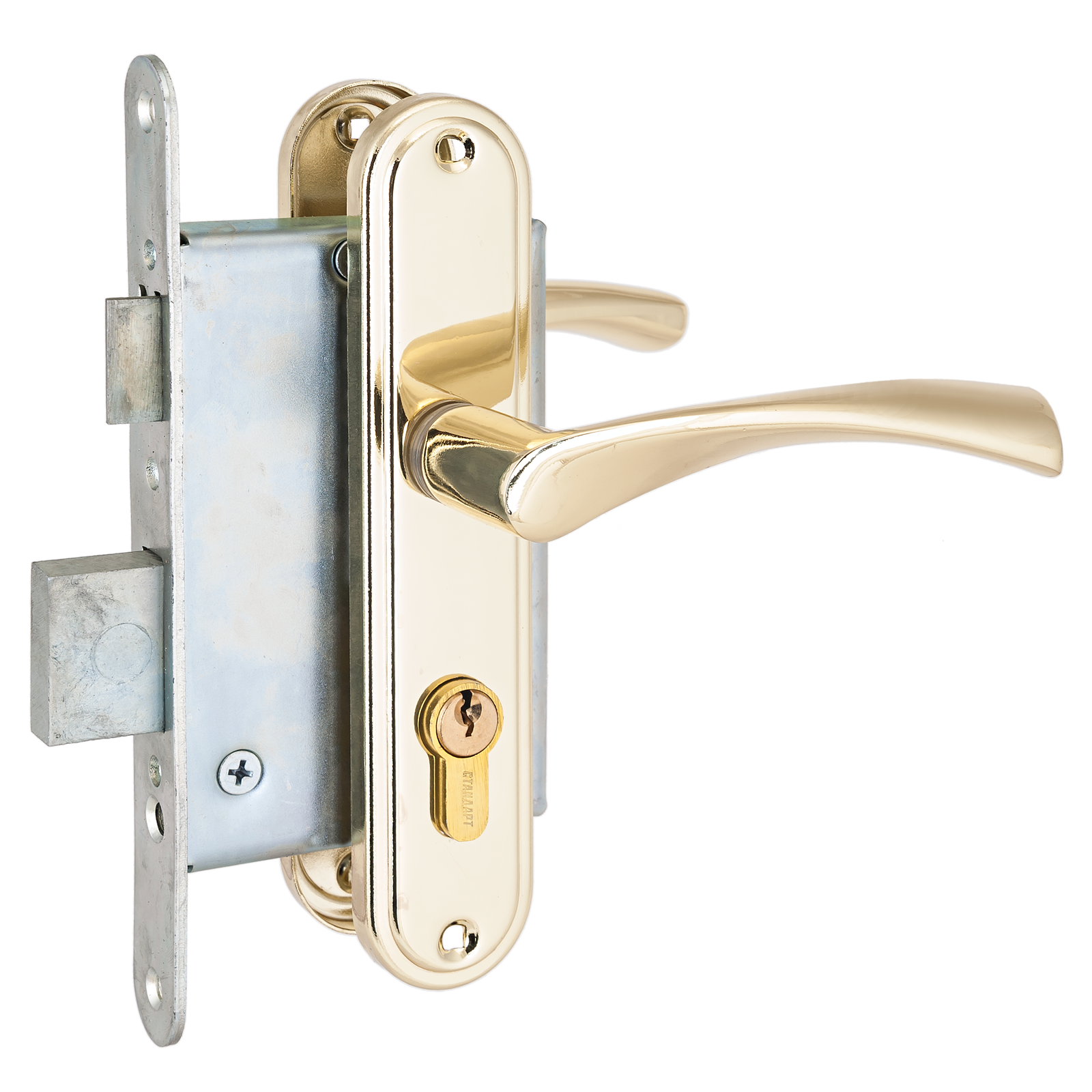 СТАНДАРТ Россия ЗВ4-7.04С голд золото Замок врезной с/руч (10)