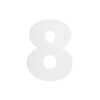 Цифра дверная Пермь "8" белая 60 мм