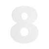 Цифра дверная Пермь "8" белая 100 мм