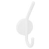 Кунгур пластм. однорожковый снежно-белый крючок-вешалка (50)
