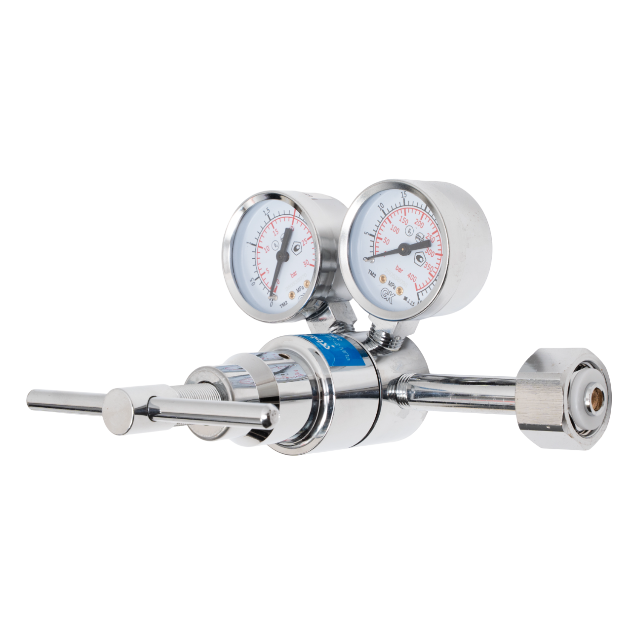 Редуктор высокого давления РВД-30/2 Кислород/Инертные газы 30/2 МПа KRASS