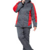 Костюм "Страйк" серый/красный (зимний) женский (р. 40-42, рост 170-176)