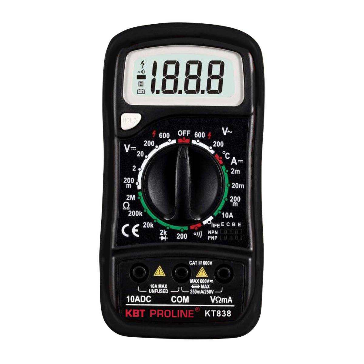 Мультиметр цифровой KT 838 серия PROLINE