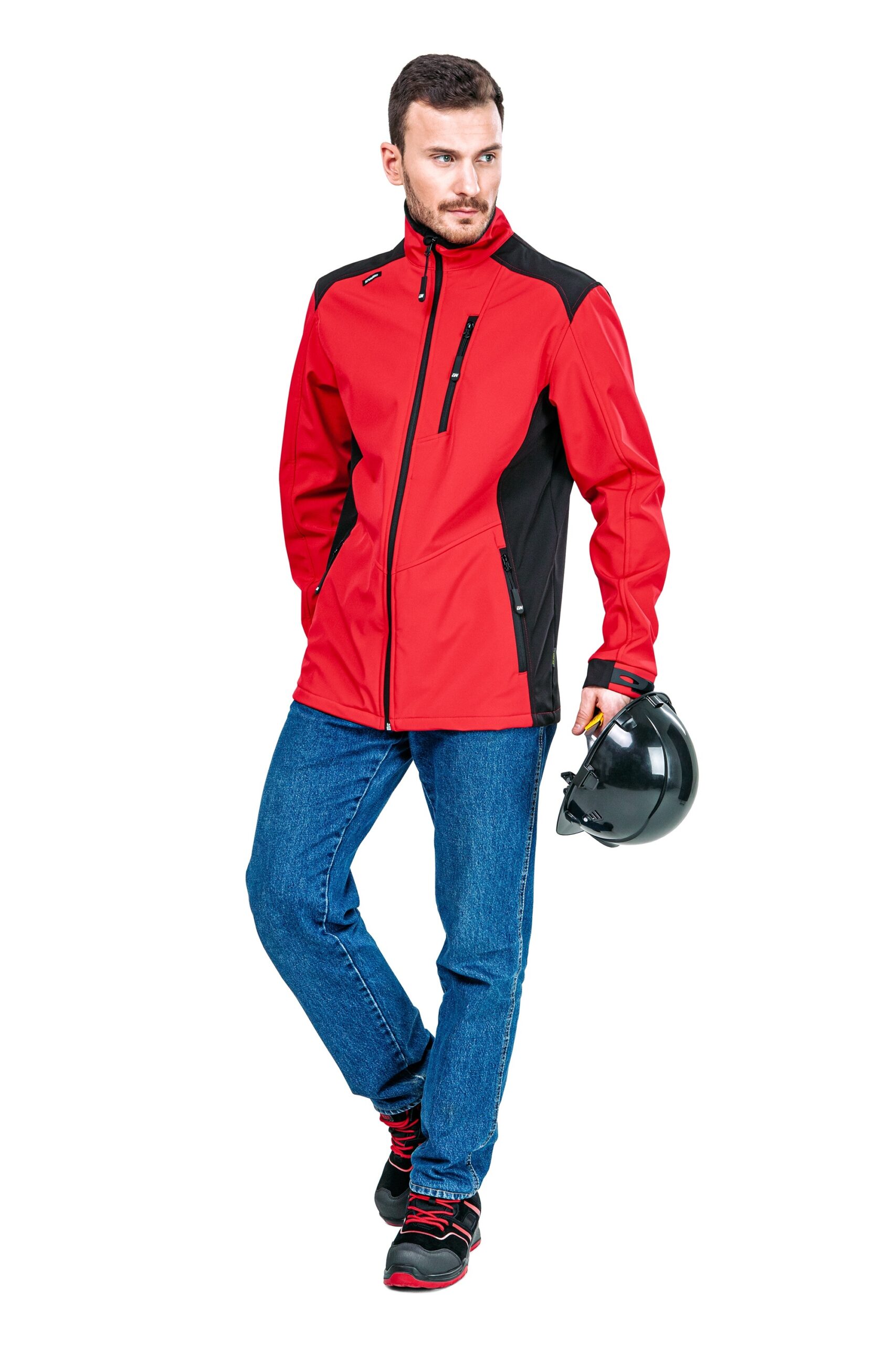 Куртка "Студио" софтшелл (унисекс) красный (р. 60-62, рост 182-188)