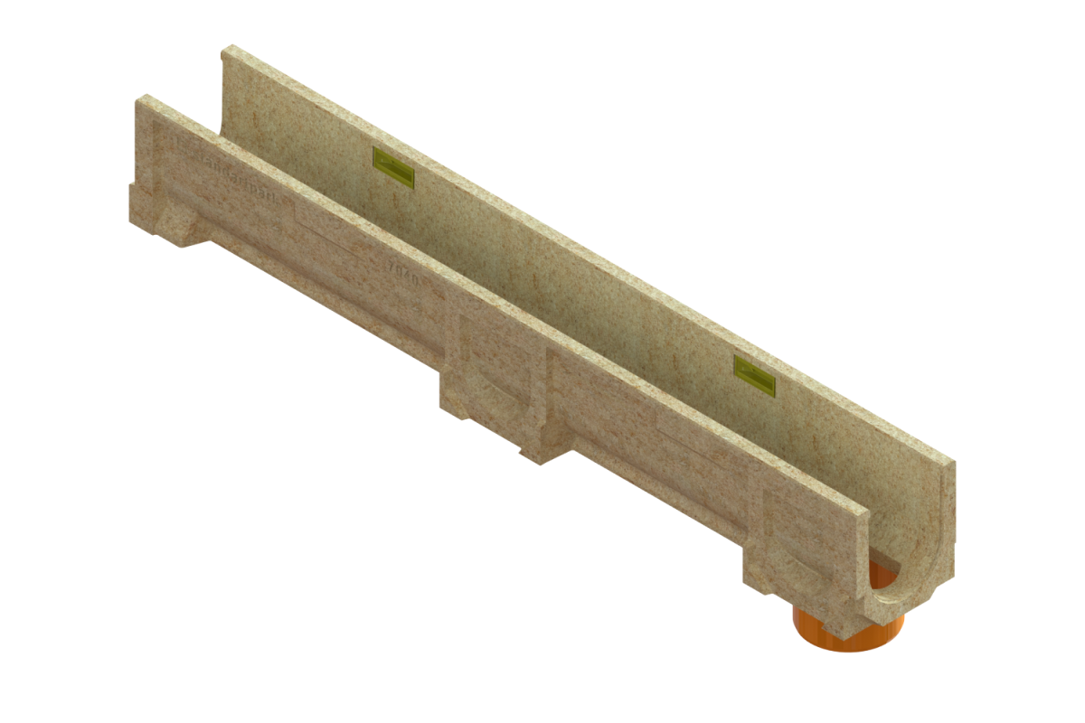 Лоток водоотводный полимербетонный CompoMax Basic DN100 h150 — изображение 2