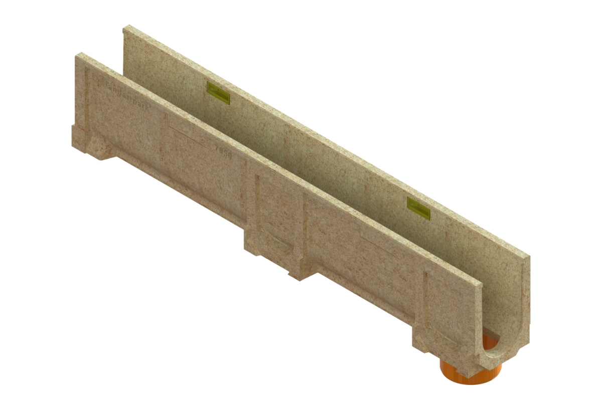 Лоток водоотводный полимербетонный CompoMax Basic DN100 h200 — изображение 2