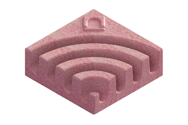 Модуль Г-образного соединения лотков 150х150 красный